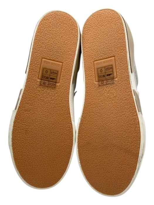 Dolce Vita Shoe Size 6.5 Cream & Beige Leather Upper Round Toe Low Top Sneakers Cream & Beige / 6.5