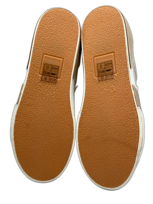 Dolce Vita Shoe Size 6.5 Cream & Beige Leather Upper Round Toe Low Top Sneakers Cream & Beige / 6.5