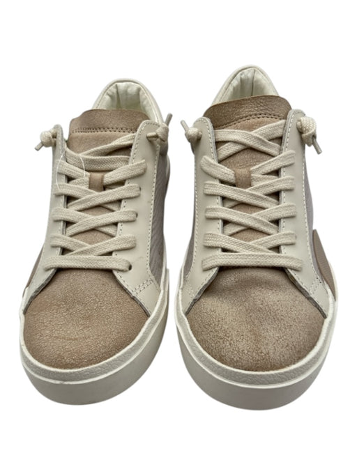 Dolce Vita Shoe Size 6.5 Cream & Beige Leather Upper Round Toe Low Top Sneakers Cream & Beige / 6.5