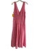 Vince Size M Pink Coral Tencel Blend V Neck & Back Sleeveless Tiered Dress Pink / M