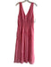 Vince Size M Pink Coral Tencel Blend V Neck & Back Sleeveless Tiered Dress Pink / M