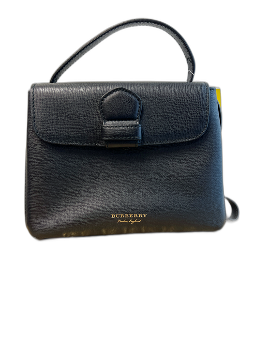 Burberry Black Leather Top Handle Shoulder & Crossbody Straps Feet Box Inc. Bag Black / Small