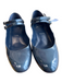 Louis Vuitton Shoe Size 39.5 Blue Leather Almond Toe Two Straps Block Heel Heels Blue / 39.5