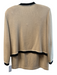 St John Size 6/8 Beige & Black No Fabric Tag Knit Gold Hardware Skirt Set Beige & Black / 6/8