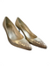 Stuart Weitzman Shoe Size 9.5 Champagne Leather Pointed Toe Lace design Heels Champagne / 9.5