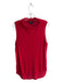 Armani Exchange Size L Red Lyocell Knit High Neck Sleeveless Long Line Top Red / L