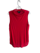 Armani Exchange Size L Red Lyocell Knit High Neck Sleeveless Long Line Top Red / L