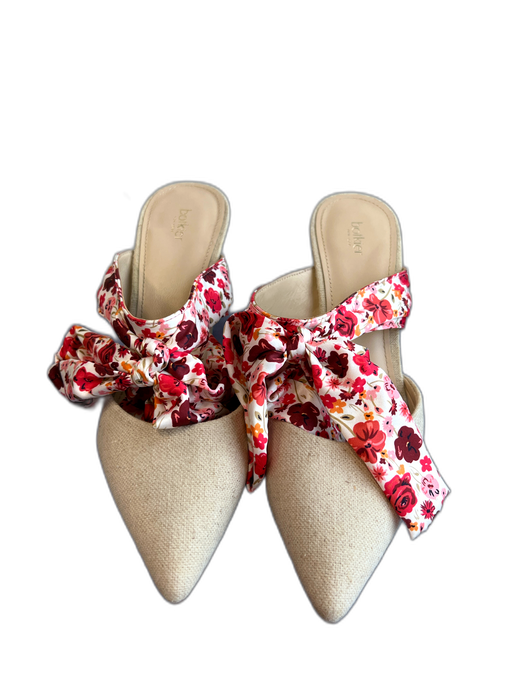Botkier Shoe Size 10 Pink & Beige Leather & Manmade Pointed Toe Canvas Shoes Pink & Beige / 10