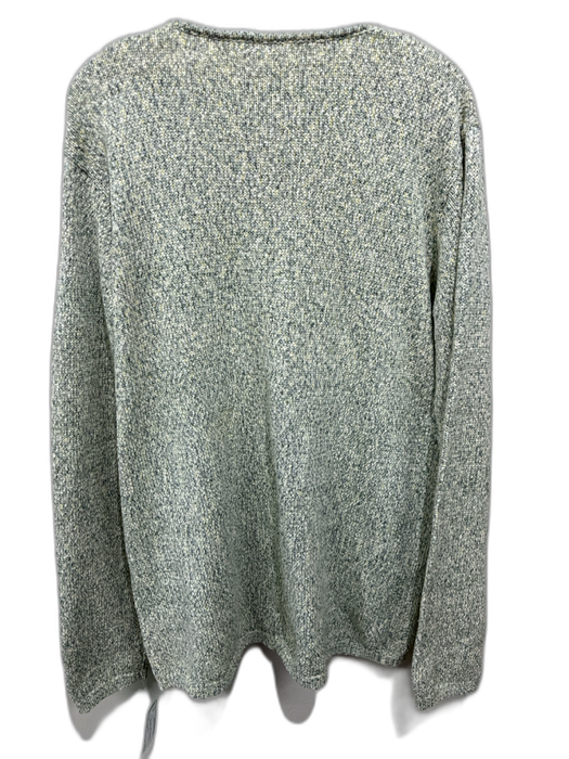 Georgia Alice Size 8 Light Green Cotton & Polyester Heathered Knit V Neck Top Light Green / 8