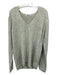Georgia Alice Size 8 Light Green Cotton & Polyester Heathered Knit V Neck Top Light Green / 8