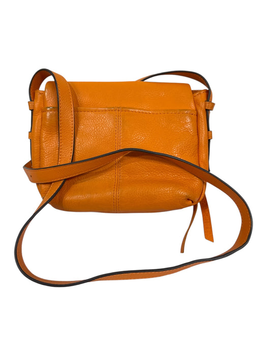 Aimee Kestenberg Orange Leather Flap Magnetic Close Crossbody Bag Orange / S