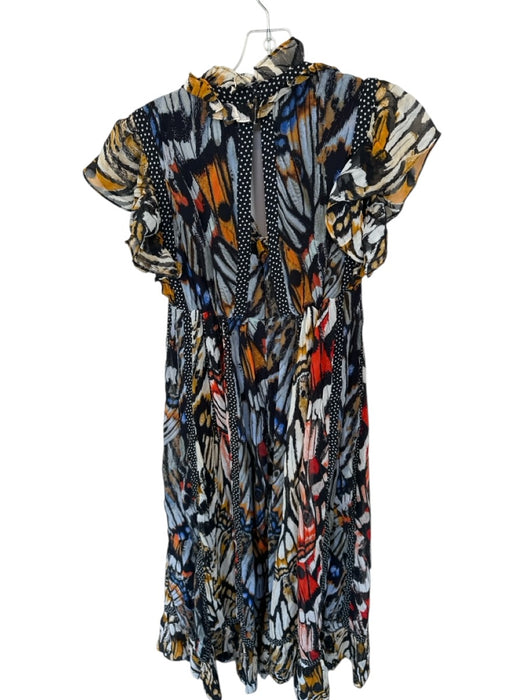 Maeve Size XS Multi Polyester Blend V Neck Butterfly Maxi Dress Multi / XS