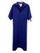 Emily McCarthy Size XS Blue Polyester & Spandex Short Puff Sleeve Collar Dress Blue / XS