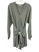 Tibi Size 6 Seafoam Green Polyester Long Sleeve Wrap Waist tie Mini Dress Seafoam Green / 6