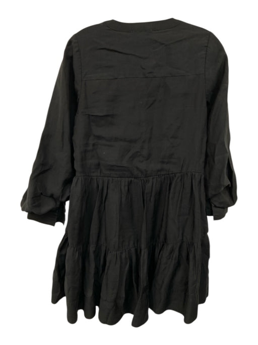 Hyacinth House Size S Black Tencel & Polyester Long puff sleeve Pintuck Dress Black / S
