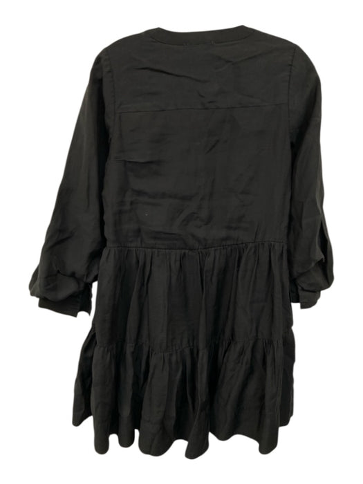 Hyacinth House Size S Black Tencel & Polyester Long puff sleeve Pintuck Dress Black / S