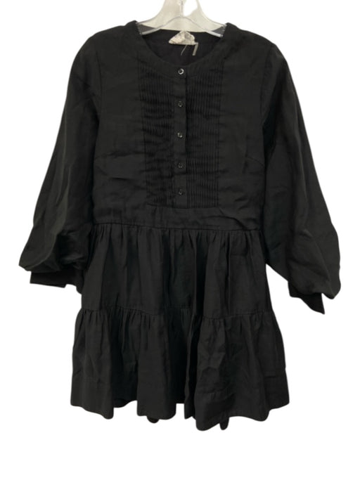 Hyacinth House Size S Black Tencel & Polyester Long puff sleeve Pintuck Dress Black / S