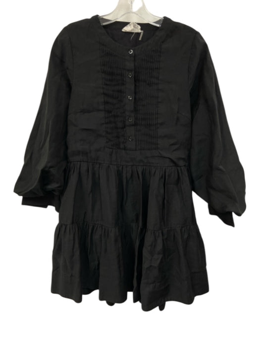 Hyacinth House Size S Black Tencel & Polyester Long puff sleeve Pintuck Dress Black / S