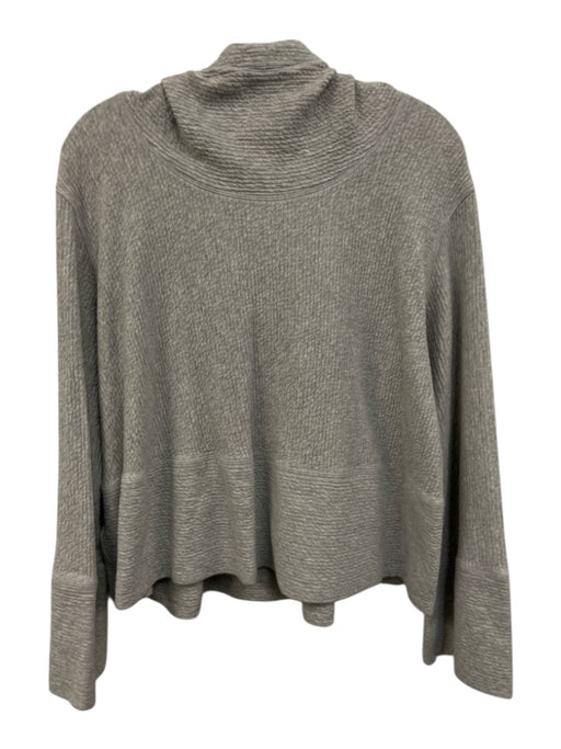 Lululemon Size S Gray Cotton Blend Long Sleeve Textured Hood Sweater Gray / S