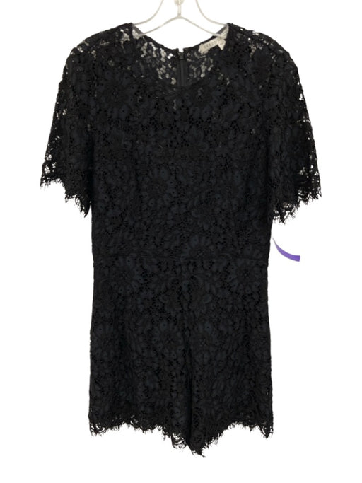 Veronica Beard Size 6 Navy Blue & Black Cotton & Nylon Short Sleeve Romper Navy Blue & Black / 6