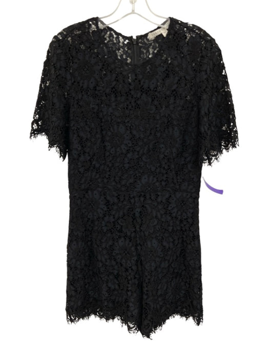 Veronica Beard Size 6 Navy Blue & Black Cotton & Nylon Short Sleeve Romper Navy Blue & Black / 6