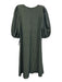 Stine Goya Size M Navy blue & green Windowpane V Neck Below knee Dress Navy blue & green / M