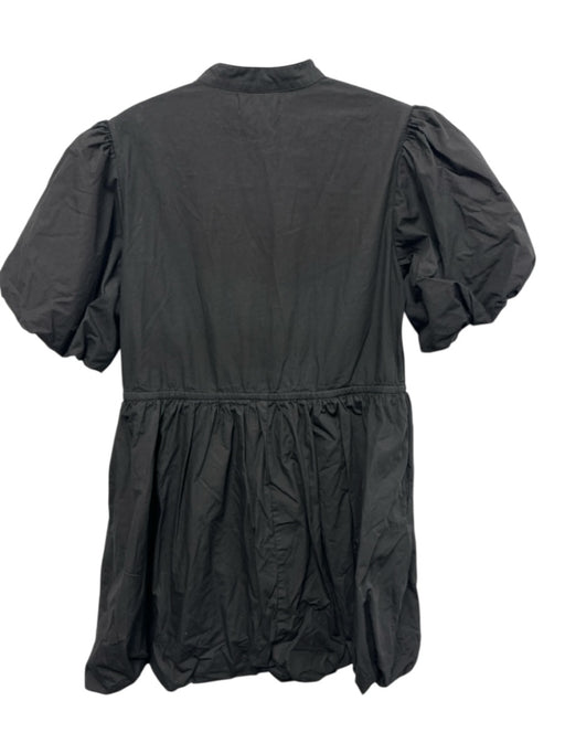 Elizabeth James the Label Size S Black Cotton Drawstring Waist Bubble Hem Dress Black / S