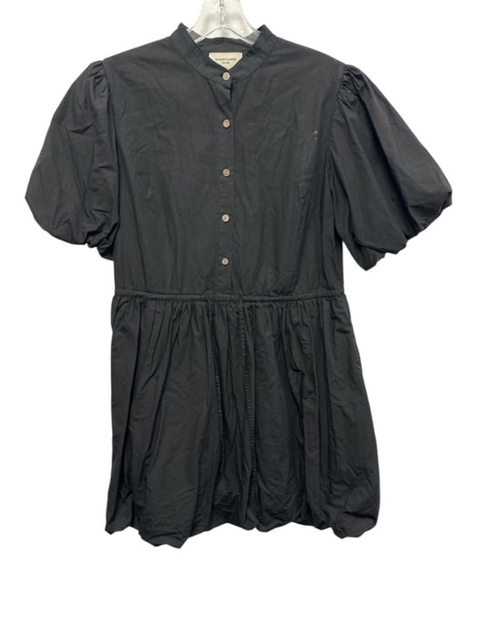 Elizabeth James the Label Size S Black Cotton Drawstring Waist Bubble Hem Dress Black / S