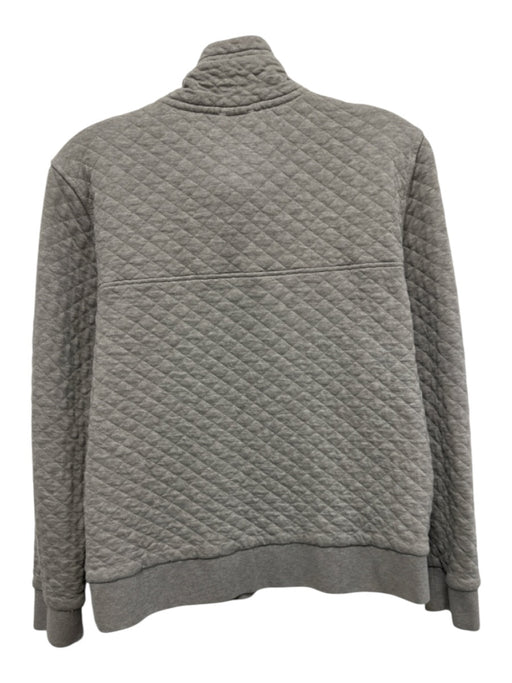Patagonia Size M Gray & Brown Quilted Mock Neck Snap Button Pull Over Jacket Gray & Brown / M