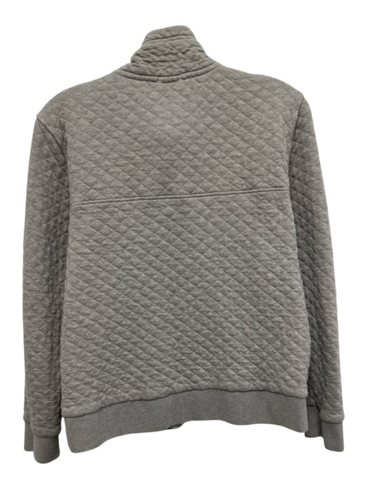 Patagonia Size M Gray & Brown Quilted Mock Neck Snap Button Pull Over Jacket Gray & Brown / M