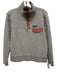 Patagonia Size M Gray & Brown Quilted Mock Neck Snap Button Pull Over Jacket Gray & Brown / M
