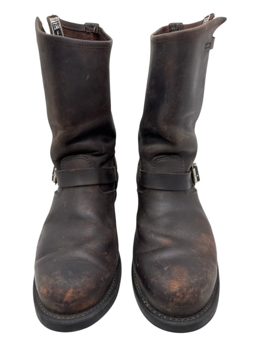 Frye Shoe Size 10.5 AS IS Dark Brown Leather Upper Round Toe Buckle Boots Dark Brown / 10.5