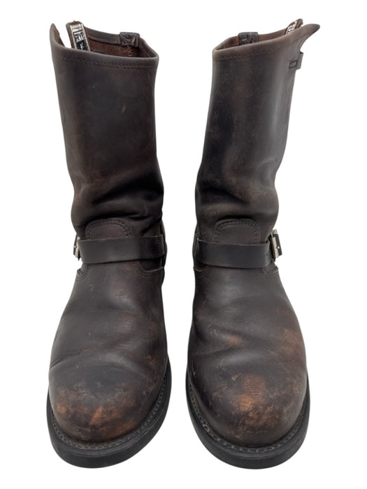 Frye Shoe Size 10.5 AS IS Dark Brown Leather Upper Round Toe Buckle Boots Dark Brown / 10.5