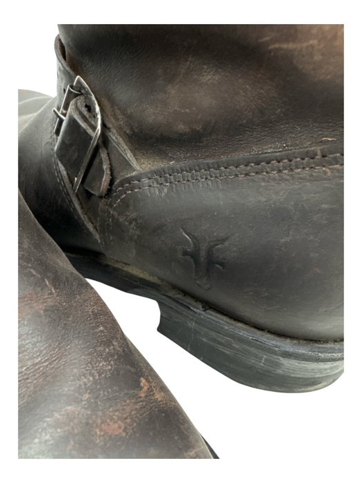 Frye Shoe Size 10.5 AS IS Dark Brown Leather Upper Round Toe Buckle Boots Dark Brown / 10.5