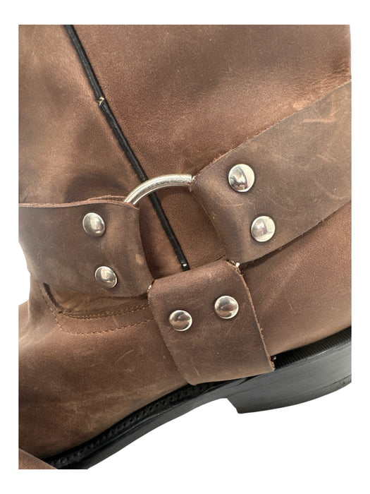 Figueroa Shoe Size 10 Box incl. Brown Leather Square Toe Harness Men's Boots Brown / 10