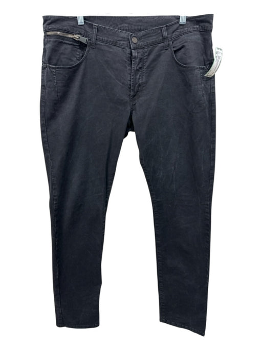 Bikkemberg Size 36 Black Cotton Solid Button Fly Men's Pants Black / 36