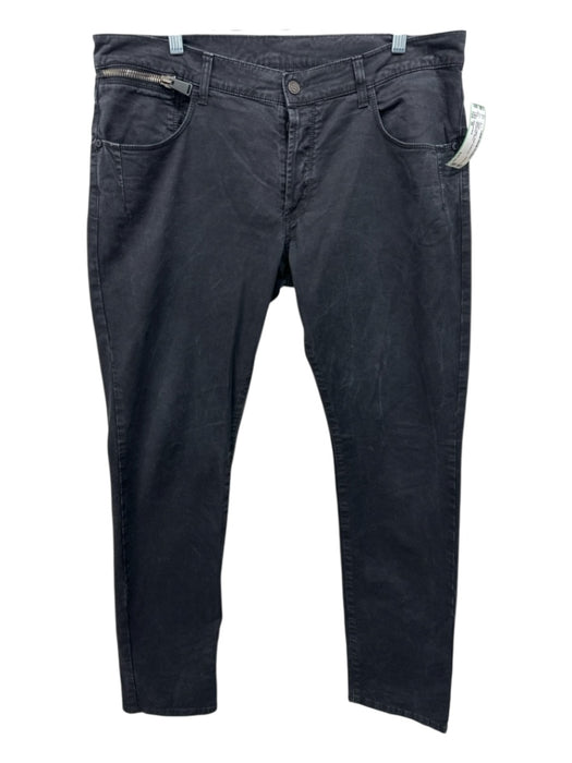 Bikkemberg Size 36 Black Cotton Solid Button Fly Men's Pants Black / 36