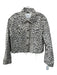 Pistola Size M Cream & Black Cotton Button Front Leopard Print Cropped Jacket Cream & Black / M