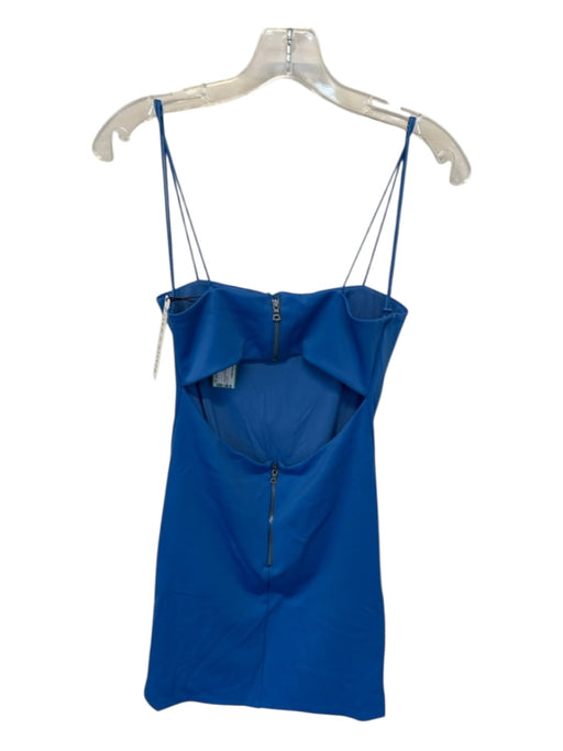 Alice & Olivia Size 4 Blue Nylon Blend Spaghetti Strap Open Back Back Zip Dress Blue / 4