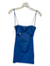 Alice & Olivia Size 4 Blue Nylon Blend Spaghetti Strap Open Back Back Zip Dress Blue / 4