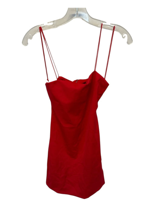 Alice & Olivia Size 4 Red Nylon Blend Spaghetti Strap Open Back Back Zip Dress Red / 4