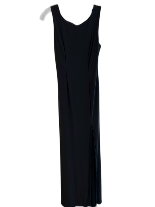 B. Darlin Size 6 Black Polyester Scoop Neck Pearl Detail Sleeves Maxi Dress Black / 6