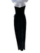The Bar Size 0 Black Polyester Blend Strapless Velvet Boning Ruched Gown Black / 0