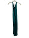 Amanda Uprichard Size XS Teal Silk Sleeveless Spaghetti Strap Satin Dress Teal / XS