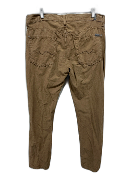 7 For All Mankind Size 33 Brown Cotton Solid Button Fly Men's Pants Brown / 33