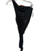 Norma Kamali Size M Black One Shoulder Metallic Gathered Sides Gown Black / M