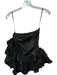 Michael Costello Size XS Black Polyester Asymetric Ruffles Mini Skirt Black / XS