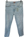 Mother Size 27 Light Wash Cotton Blend Mid Rise Straight Leg Raw Hem Jeans Light Wash / 27