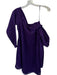 House of Harlow Size L Purple Polyester Asymetric Neckline Crinkle Dress Purple / L