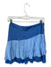 Emily McCarthy Size XS Blue Viscose Side Zip Color Block Skirt Blue / XS